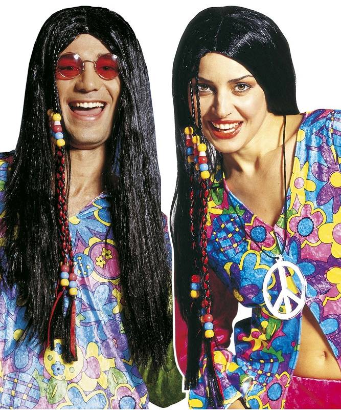 Perruques,P40056,Hippy mixte noire