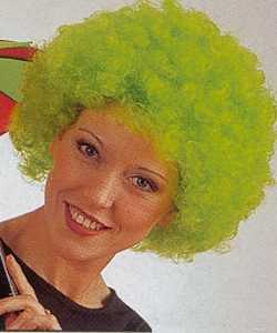 Perruques,P50019,Boucl�e vert fluo