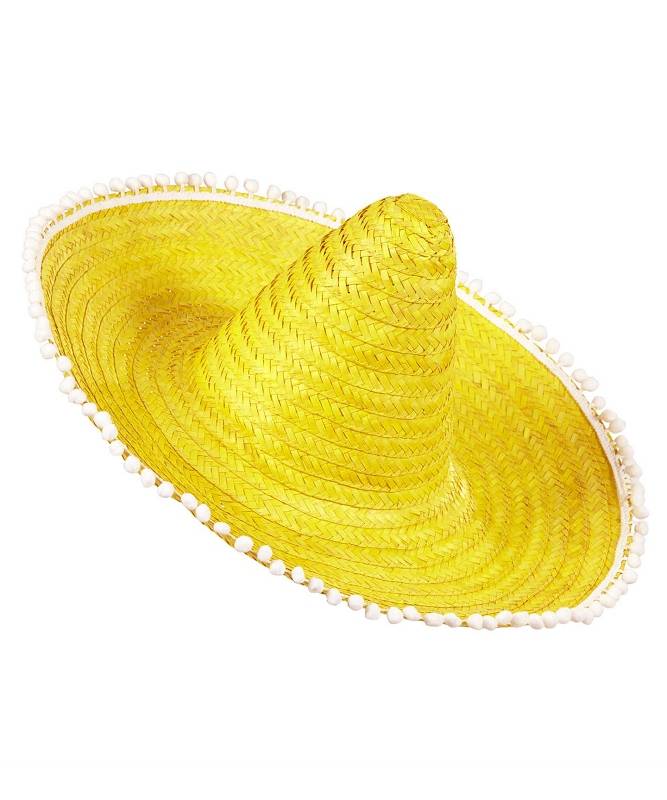 Sombrero mexicain jaune adulte
