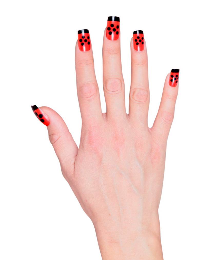 Faux ongles coccinelle