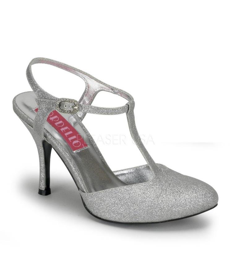 Chaussures-Ã -paillettes-argent-cabaret