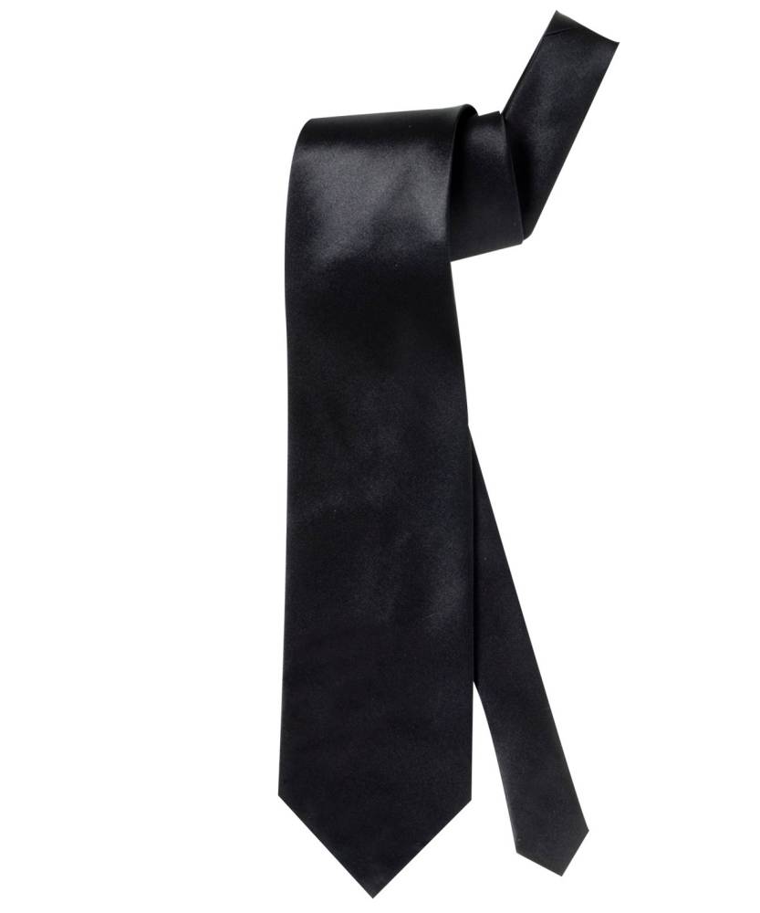 Cravate noire en satin