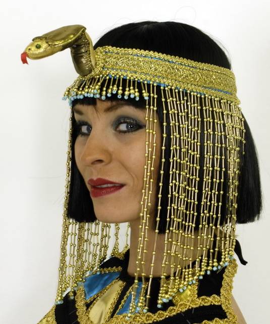 Costume égyptien Hifot - Coiffe, Collier Et Bracelet Serpent - Déguisement Cléopâtre Femme