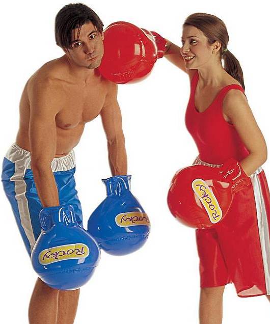 Faux gants de boxe