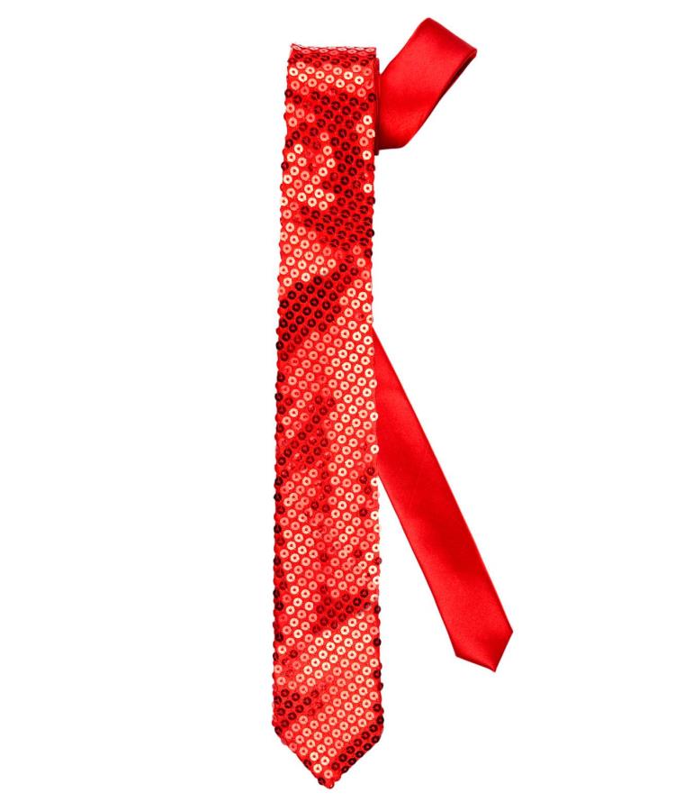 Cravate-à-paillettes-rouge