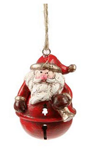 Décoration-de-Noël-:-père-Noël-grelot-6cm