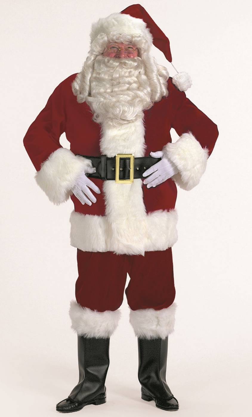 Costume de père Noël luxe velours