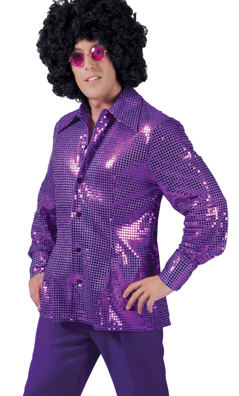 Chemise-paillettes-violette