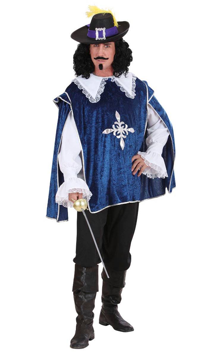 Costume de mousquetaire bleu Déguisement homme v19571 Atelier
