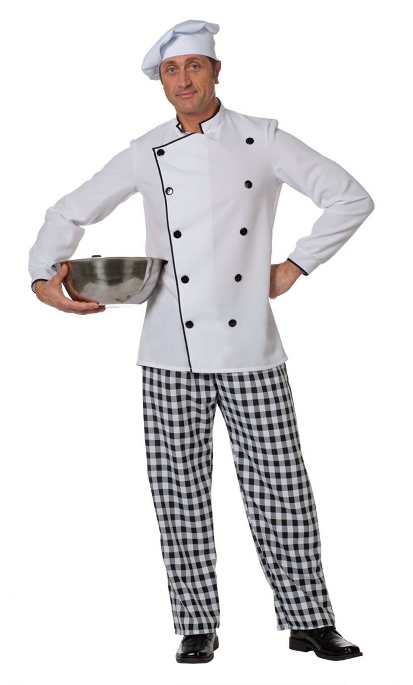 Costume de cuisinier pour homme en grande taille