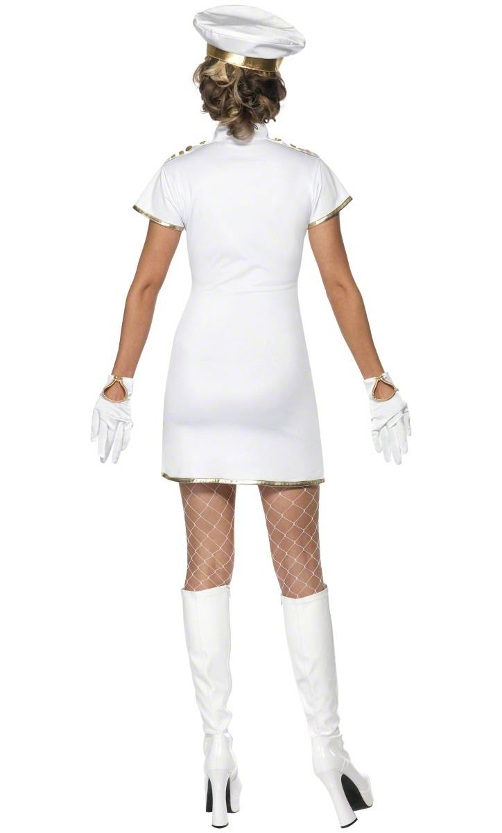 Costume Capitaine De Yacht Orgoue - Bleu Marine - Avec Chapeau, écharpe Et Lunettes - Déguisement Halloween Ou Fête - Homme/femme