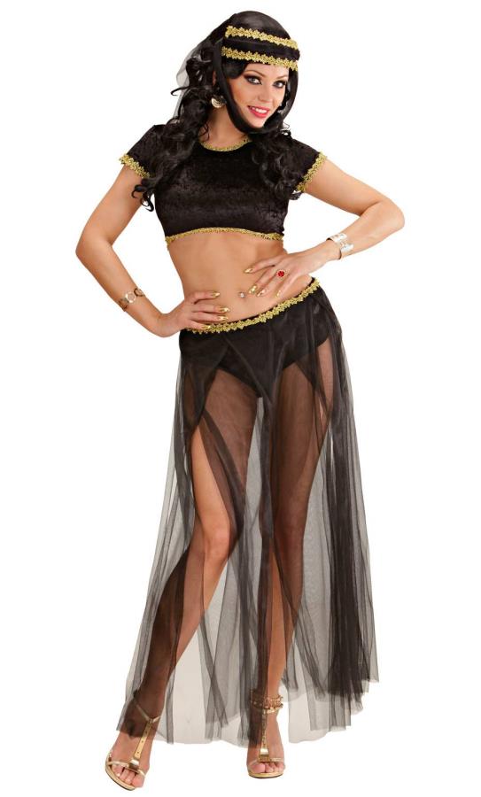 Costume femme danseuse Yasmina haut, jupe et coiffe - Déguisement