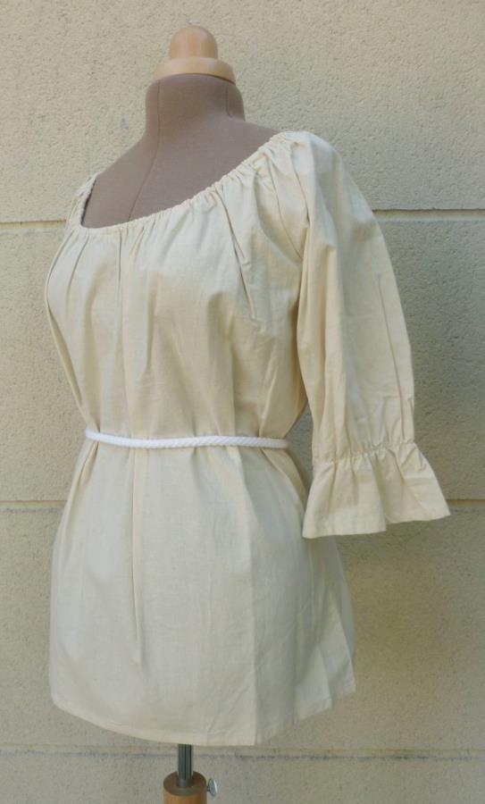 Costume-blouse-beige-western