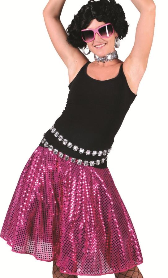 jupe rose paillette