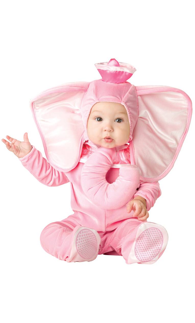 Costume bébe éléphant rose