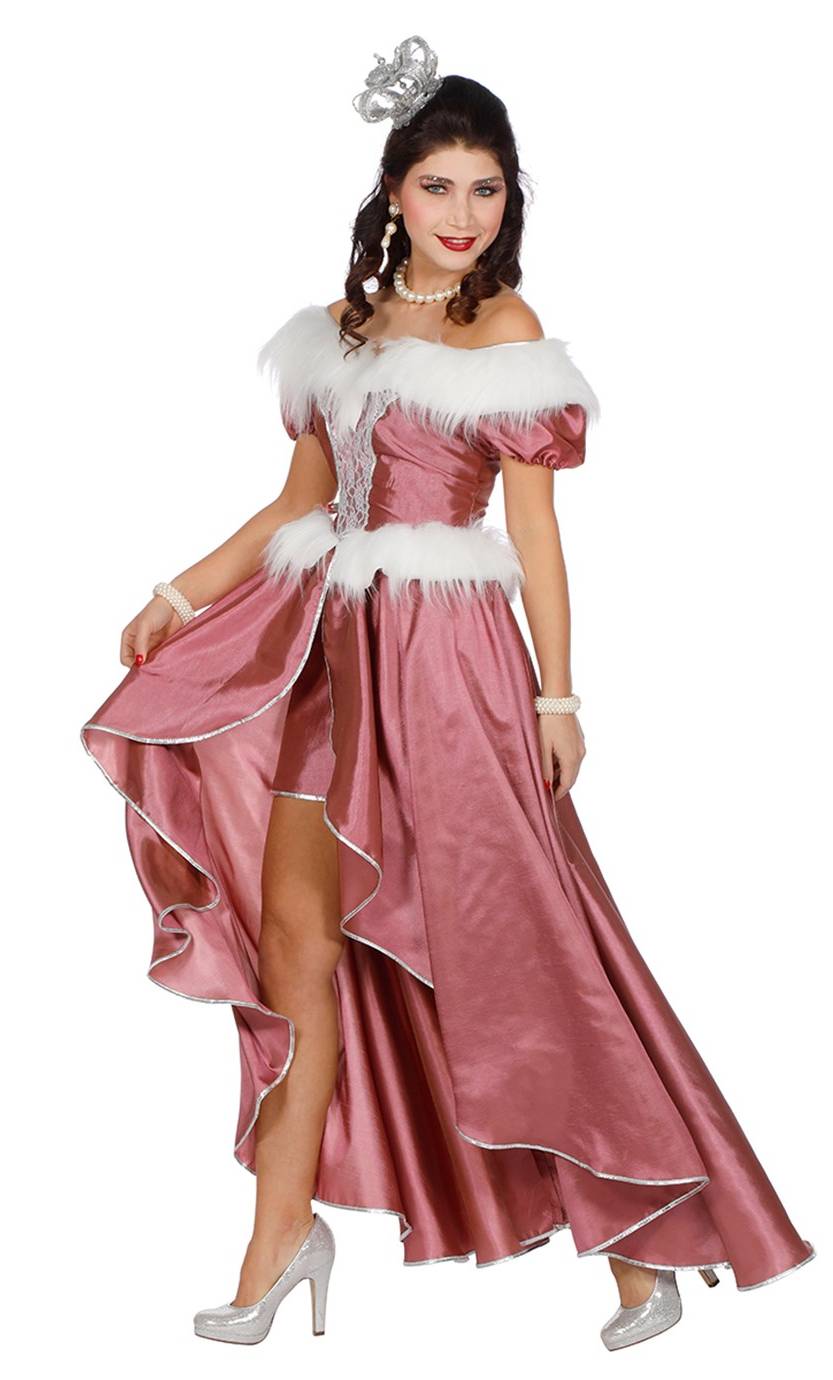 Costume de marquise baroque rose en grande taille
