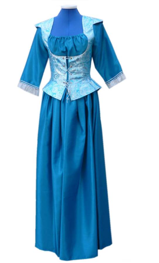 Robe-de-marquise-bleue-grande-taille