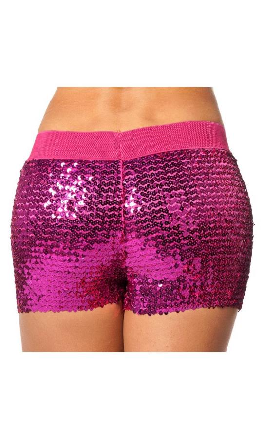 Shorty-rose-vif-paillettes-1